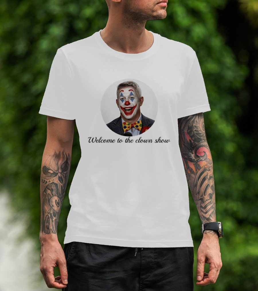 Mike Elias Welcome To The Clown Show Bowtie Suit Red Nose T-Shirt