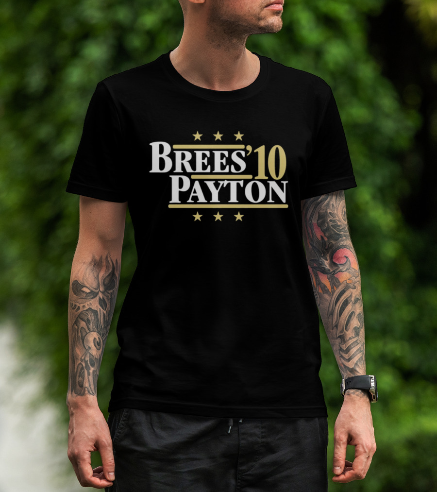 Brees Payton 10 New Orleans Saints Football Stars T-Shirt