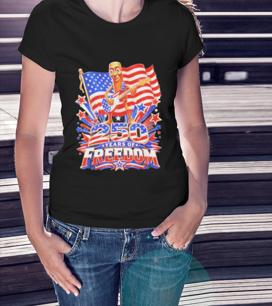 Tung Sahur 250 Years Of Freedom USA Flag 4th July Brainrot Meme T-Shirt