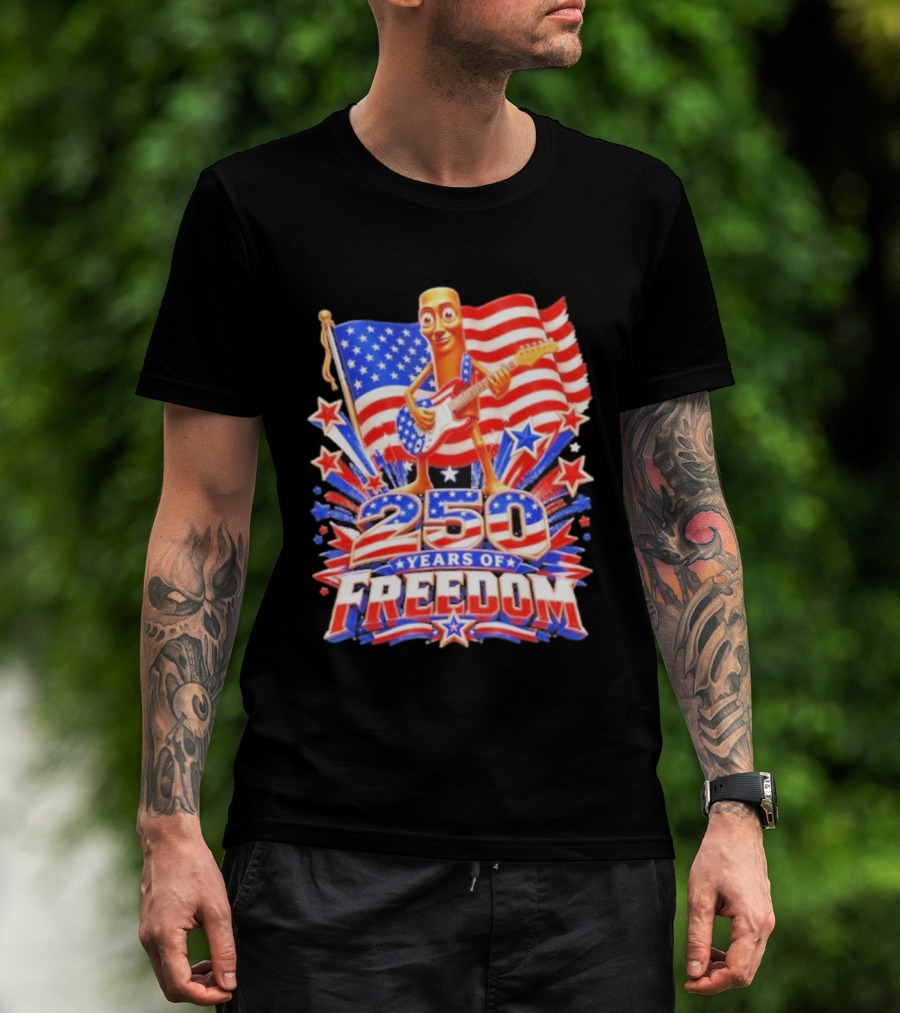 Tung Sahur 250 Years Of Freedom USA Flag 4th July Brainrot Meme T-Shirt
