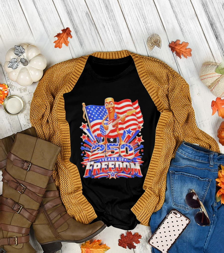 Tung Sahur 250 Years Of Freedom USA Flag 4th July Brainrot Meme T-Shirt