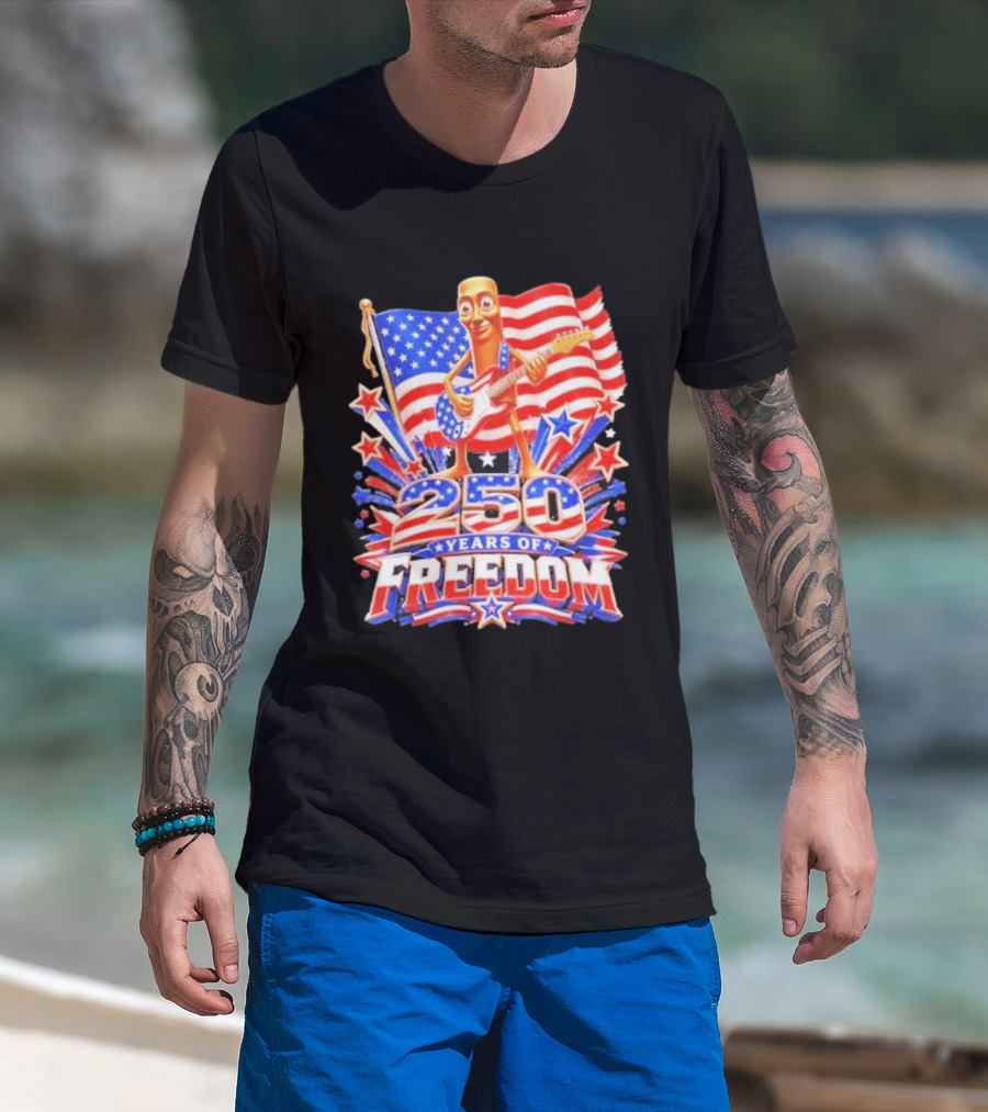 Tung Sahur 250 Years Of Freedom USA Flag 4th July Brainrot Meme T-Shirt