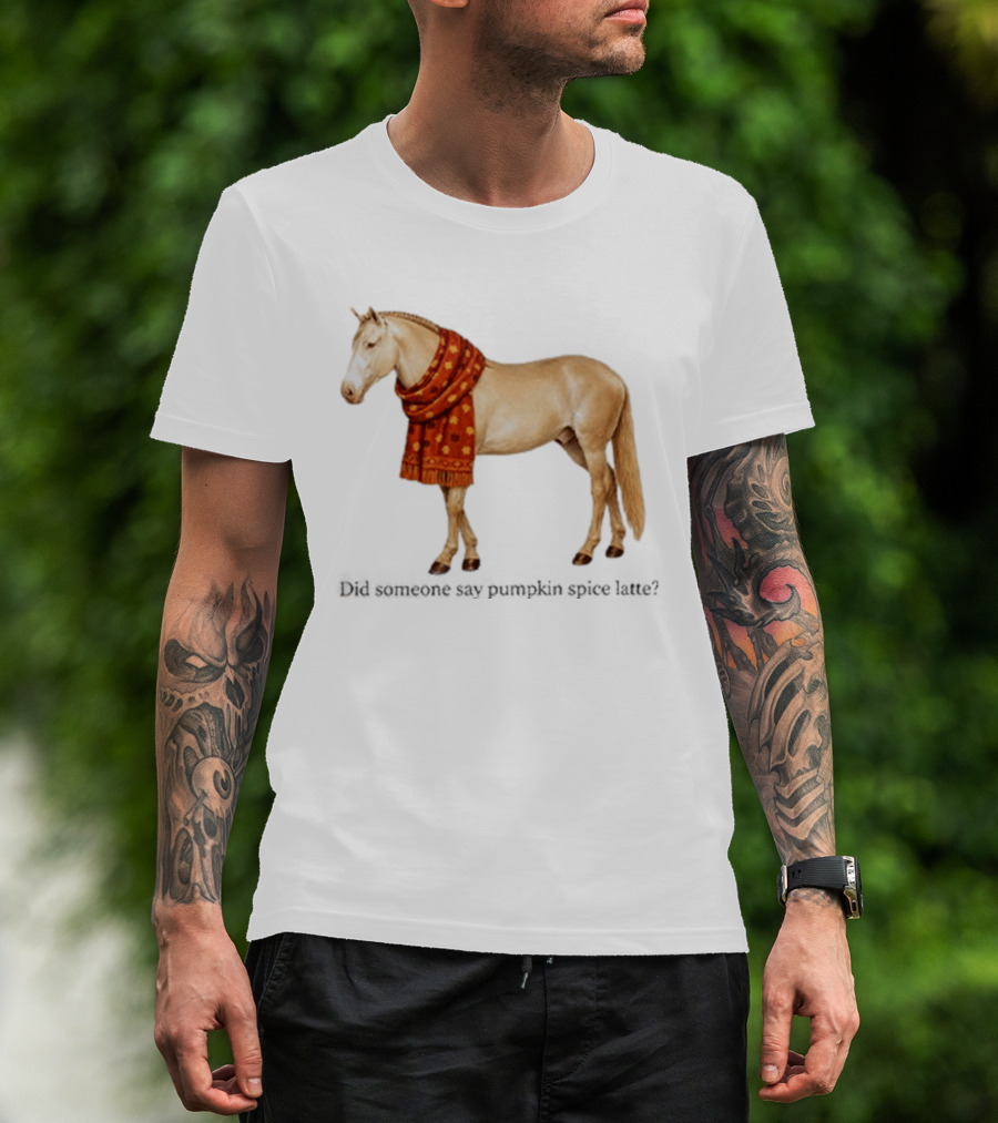 Pumpkin Spice Horse Funny Fall Scarf T-Shirt