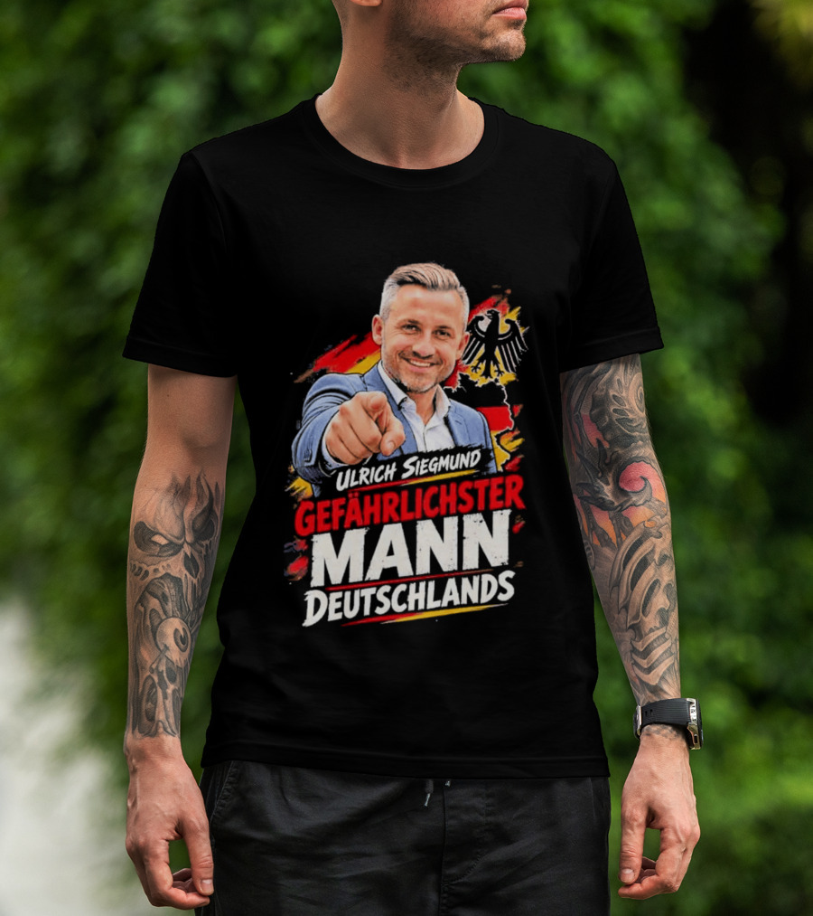 Ulrich Siegmund Gefährlichster Mann Deutschlands Adler Sketch T-Shirt