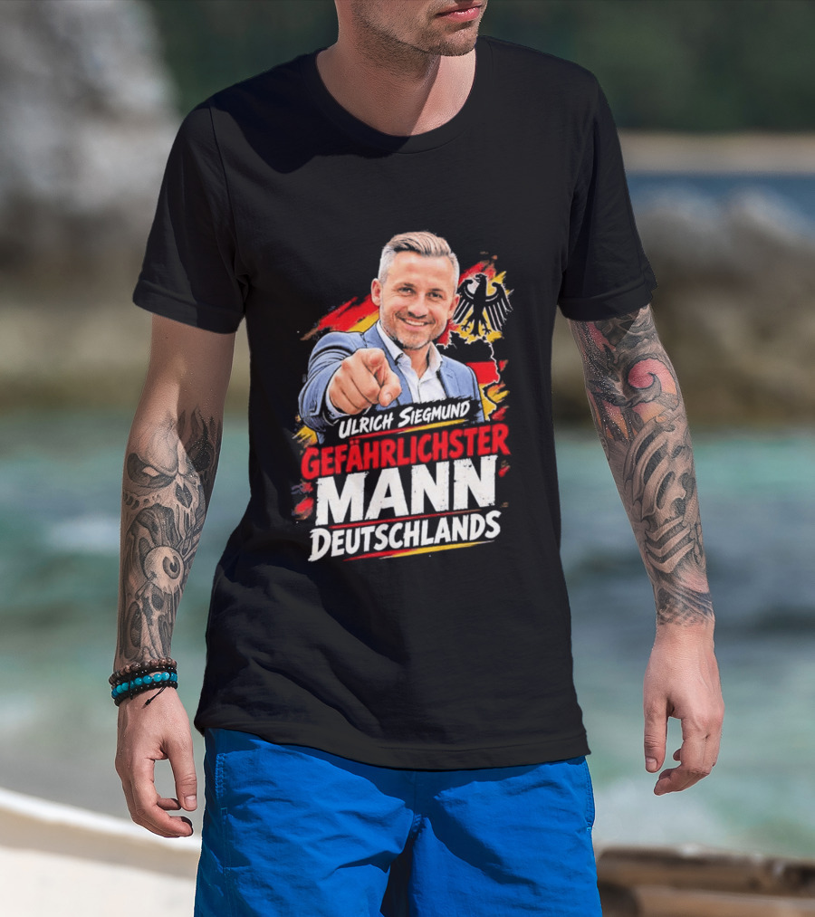 Ulrich Siegmund Gefährlichster Mann Deutschlands Adler Sketch T-Shirt
