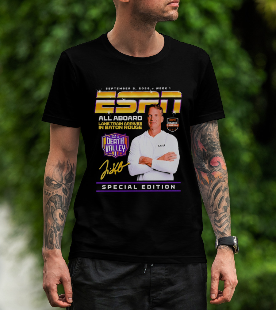 ESPN Special Edition September 5 2026 Week 1 All Aboard Tigers Express Death Valley Gameday T-Shirt