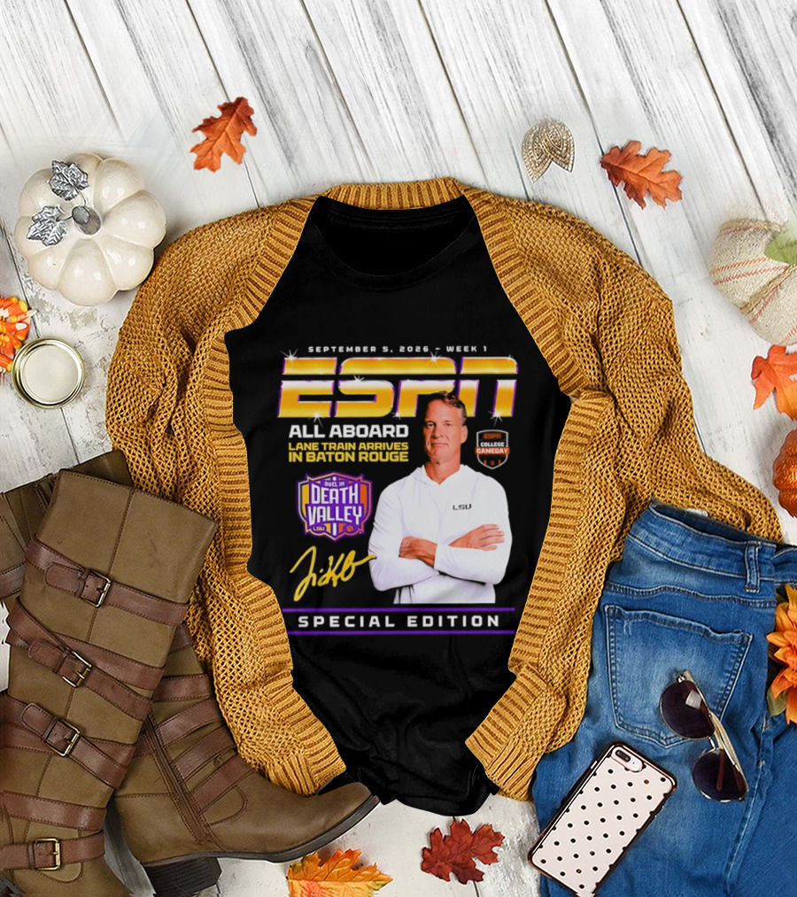 ESPN Special Edition September 5 2026 Week 1 All Aboard Tigers Express Death Valley Gameday T-Shirt