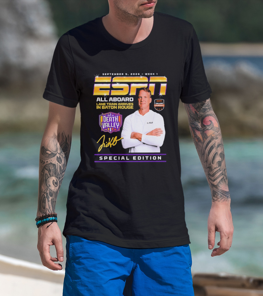 ESPN Special Edition September 5 2026 Week 1 All Aboard Tigers Express Death Valley Gameday T-Shirt
