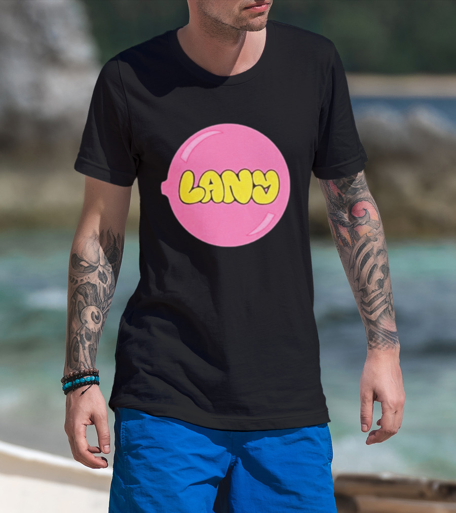 LANY Stuck On You Pink Yellow Bubble T-Shirt