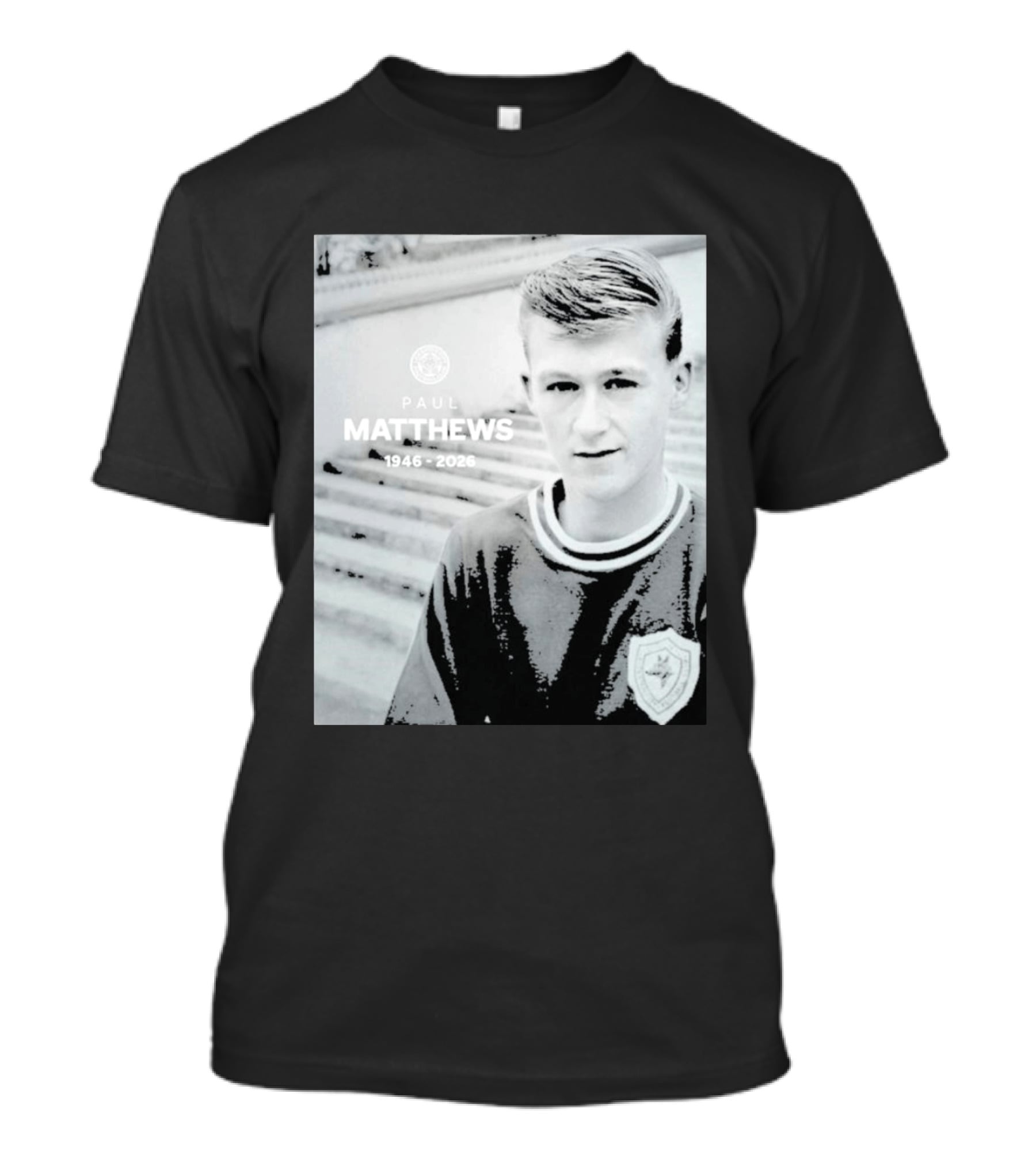 Paul Matthews 1946 2026 Memoriam Soccer Emblem Rugby T-Shirt