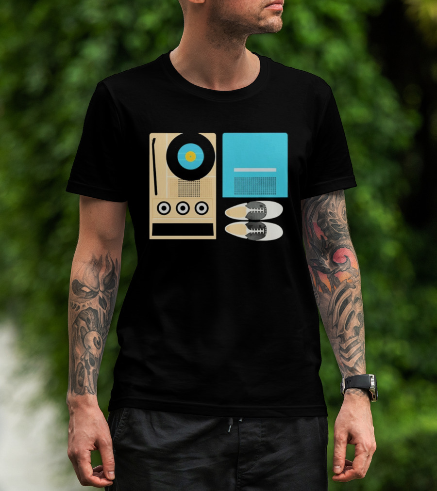 Sam And Suzy Essentials Moonrise Kingdom Record Player Sneakers T-Shirt