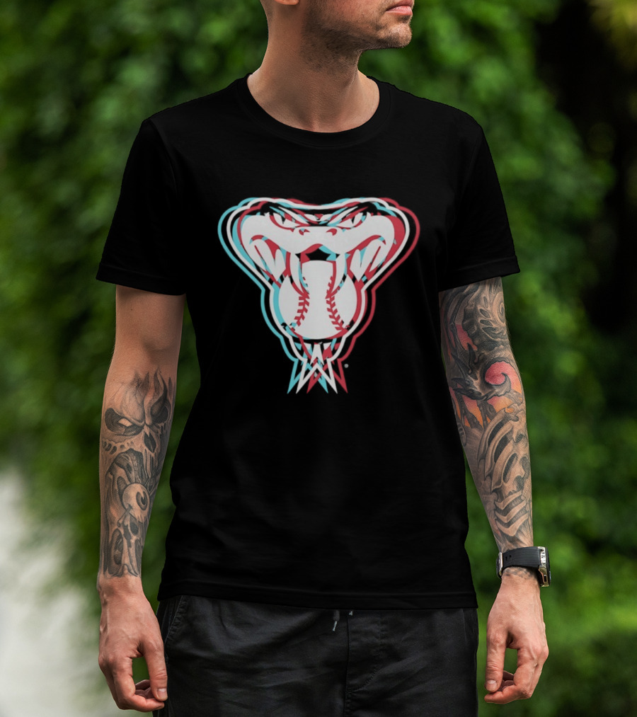 Arizona Diamondbacks Glitch Snake MLB 2026 Season T-Shirt