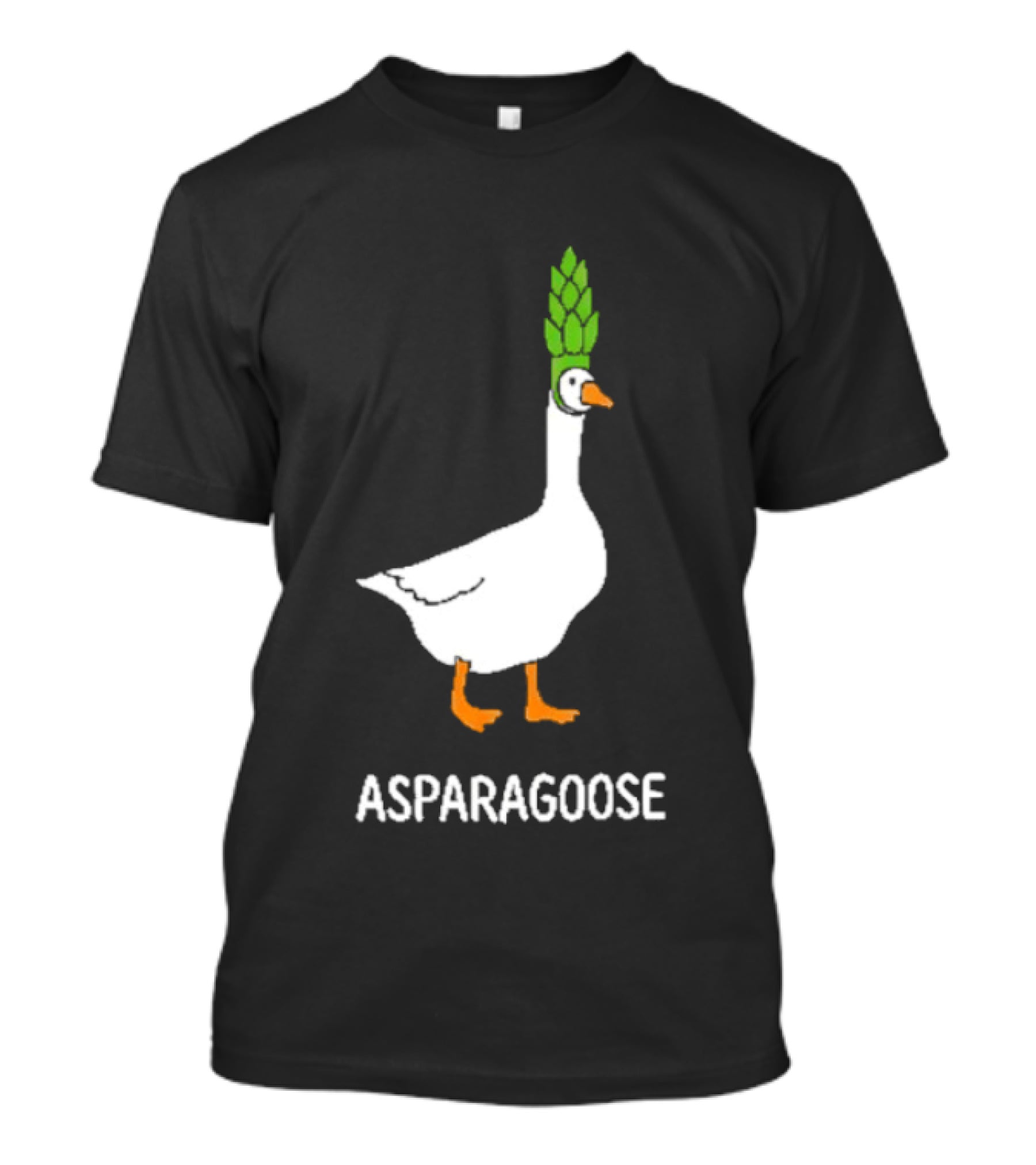 Asparagoose Goose Asparagus Head T-Shirt