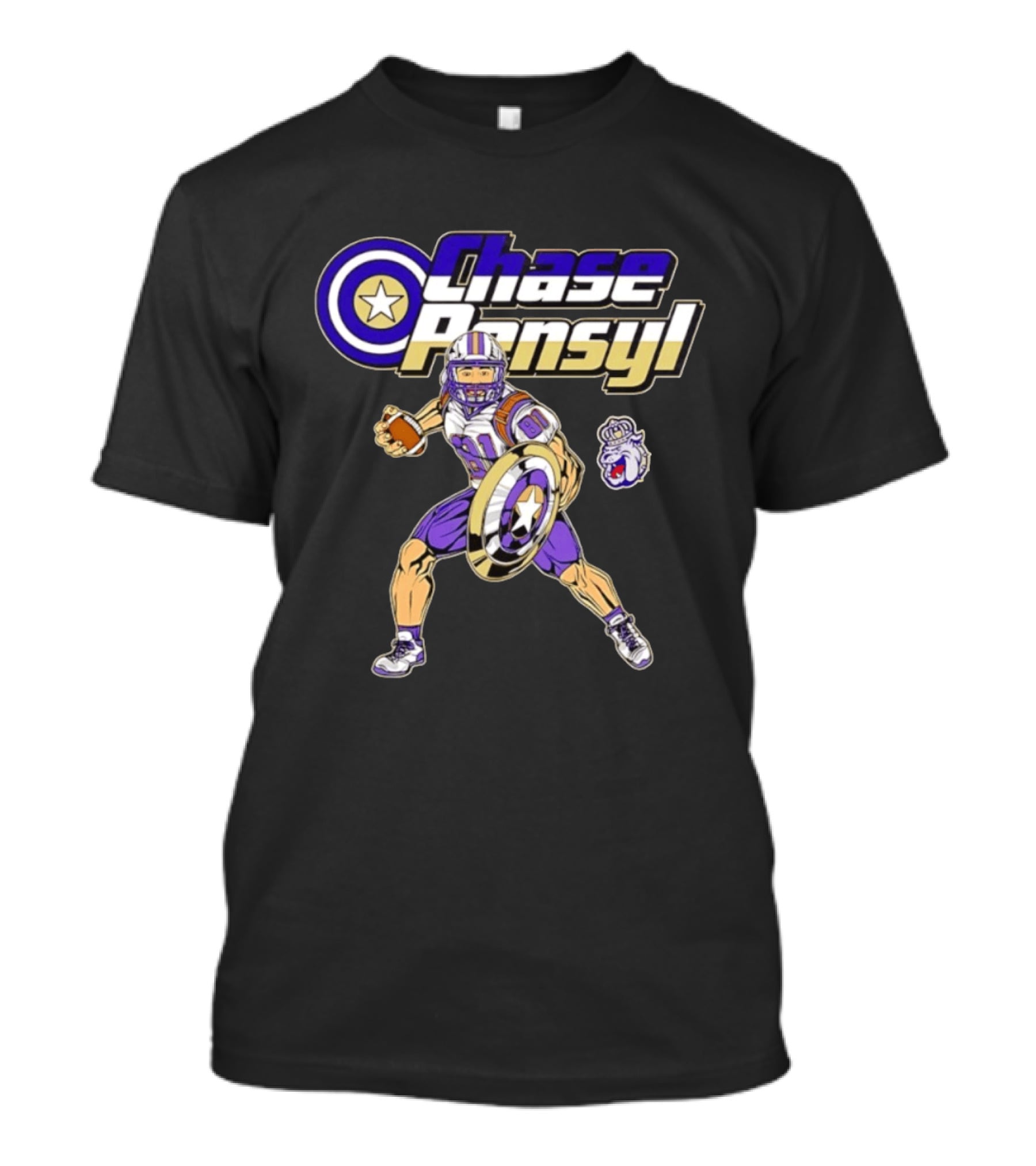 Chase Pensyl James Madison Dukes Football Superhero T-Shirt