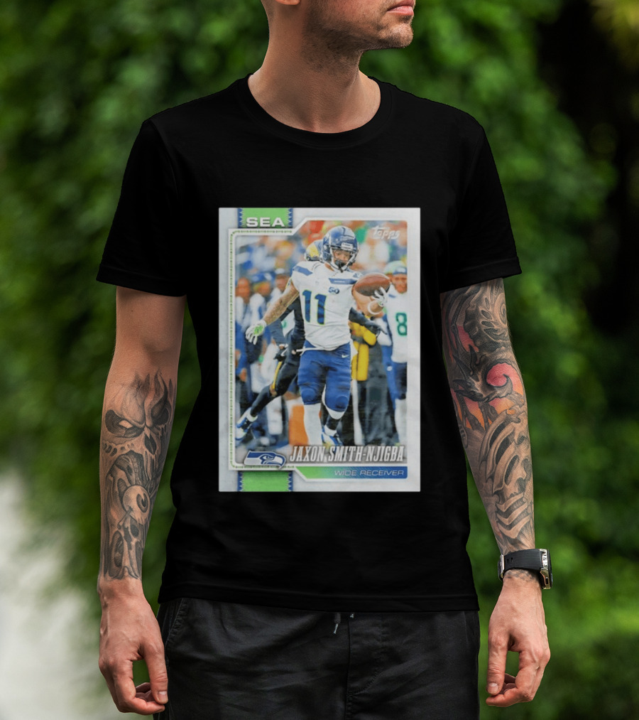 Jaxon Smith Njigba Seattle Seahawks Wide Receiver 2026 Topps Football Card T-Shirt