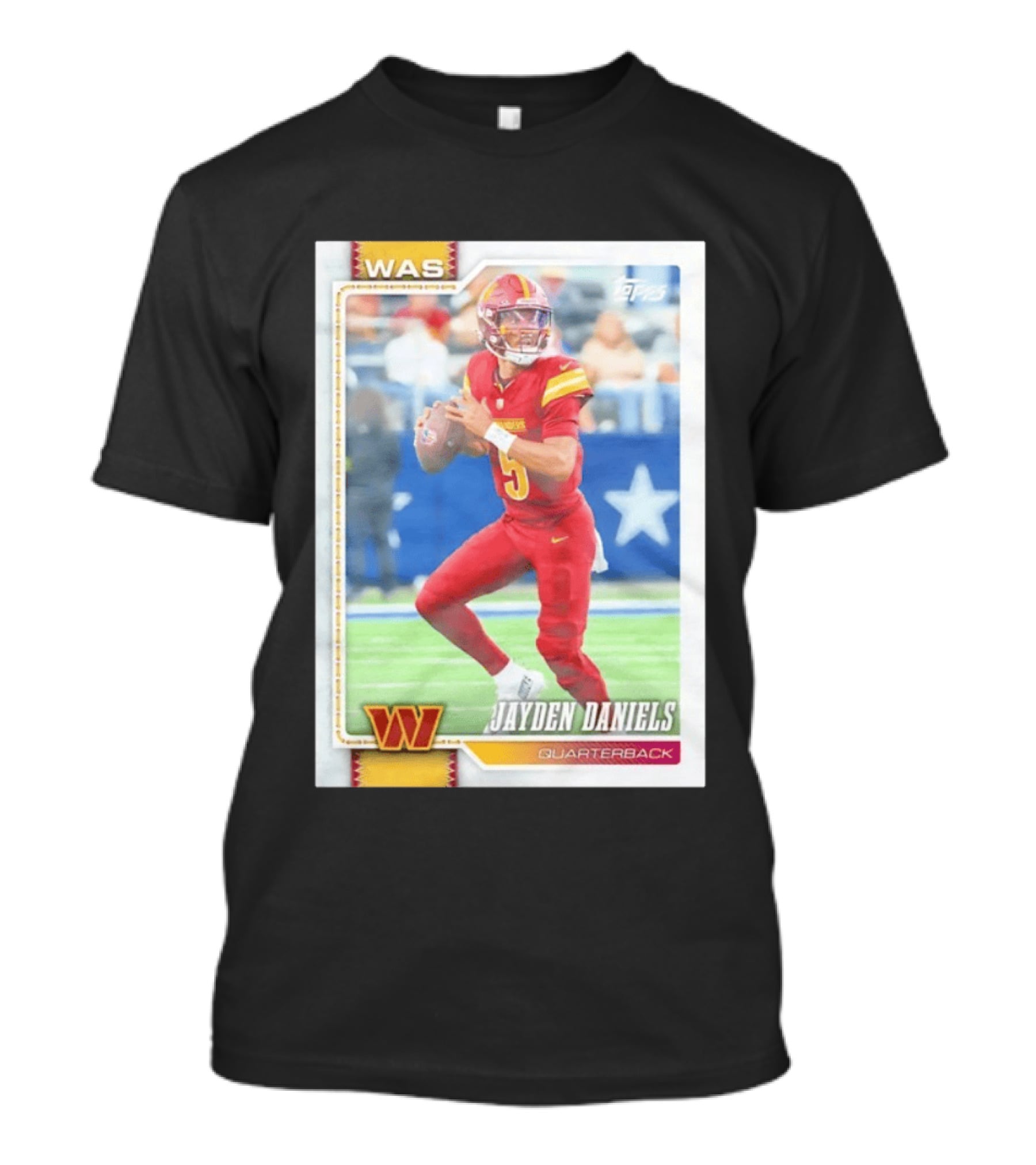 Jayden Daniels Washington Commanders Quarterback 2026 Topps Football T-Shirt