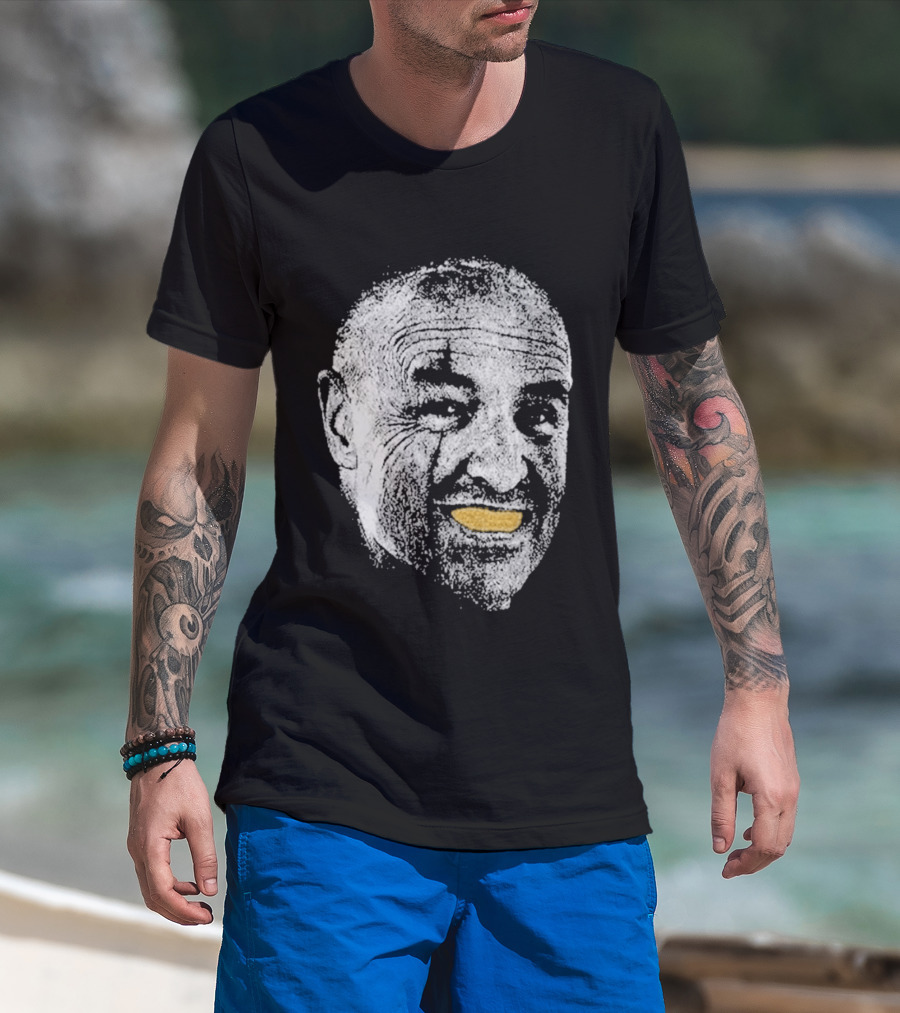 John Locke Lost TV Show Orange Peel Smile Face T-Shirt