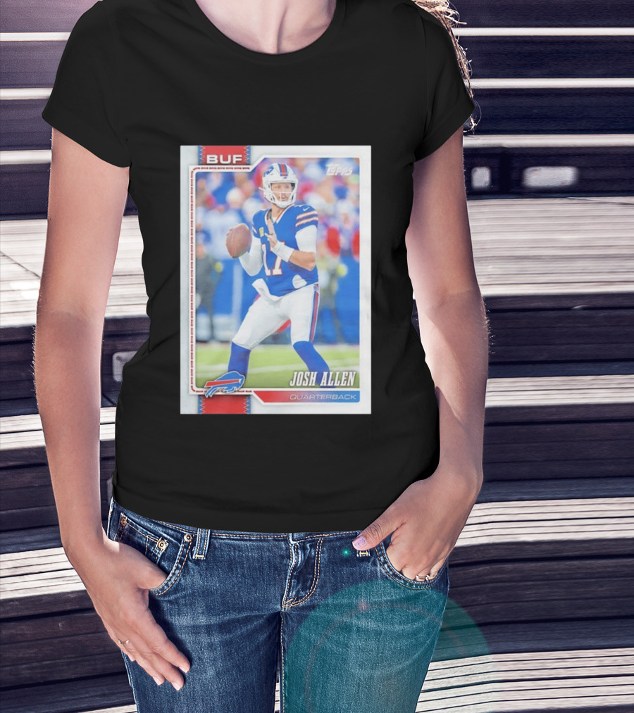 Buffalo Bills Josh Allen Quarterback Topps 2026 T-Shirt