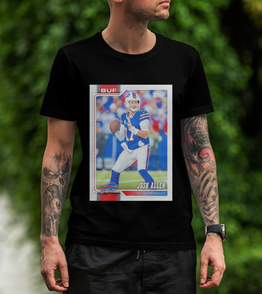 Buffalo Bills Josh Allen Quarterback Topps 2026 T-Shirt