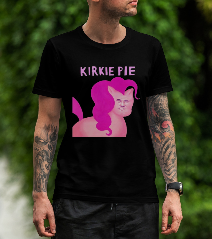 Kirkie Pie Pink Pony Cartoon Face T-Shirt