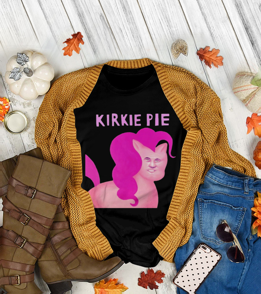 Kirkie Pie Pink Pony Cartoon Face T-Shirt