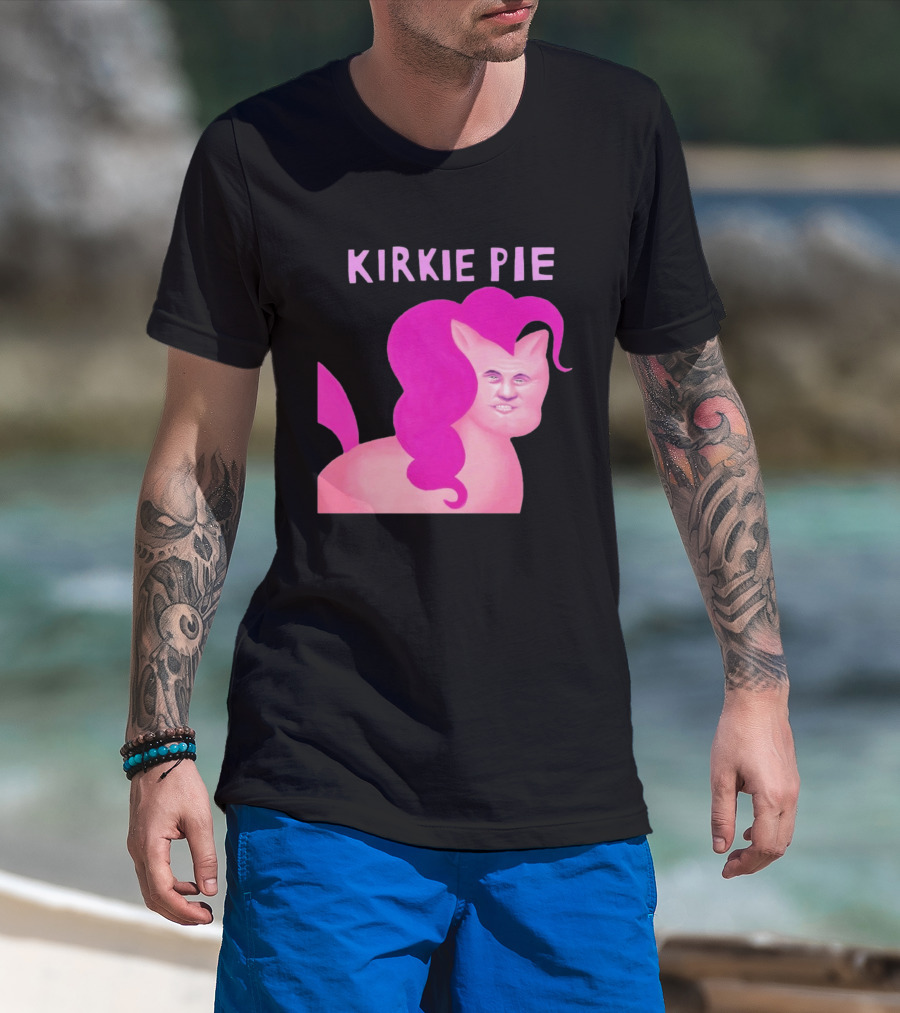 Kirkie Pie Pink Pony Cartoon Face T-Shirt