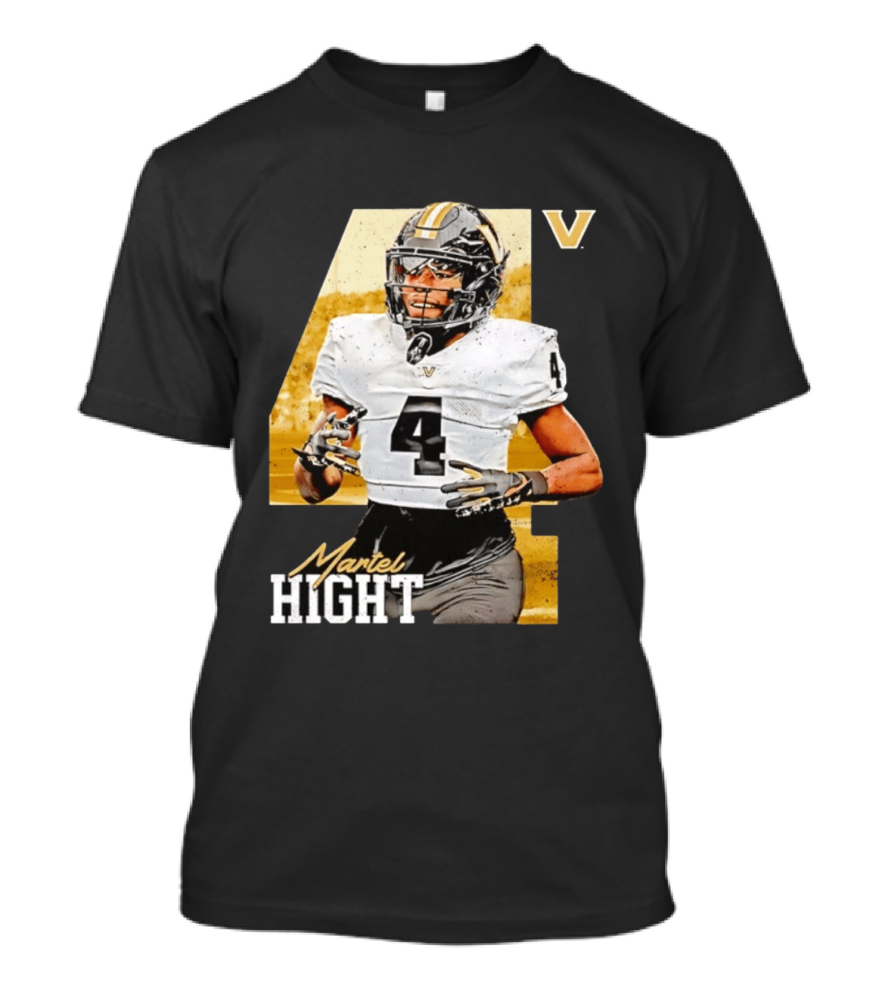 Vanderbilt Commodores Martel Hight 4 NCAA Football Player T-Shirt