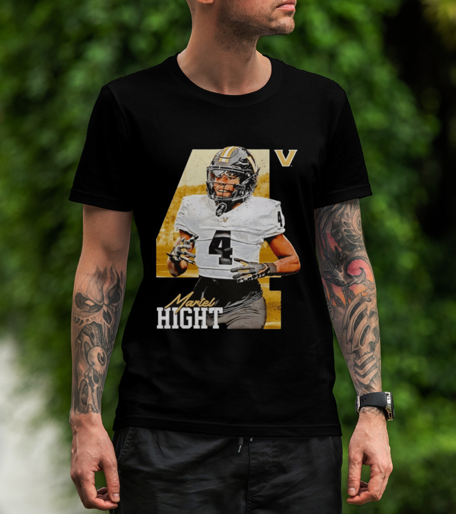 Vanderbilt Commodores Martel Hight 4 NCAA Football Player T-Shirt