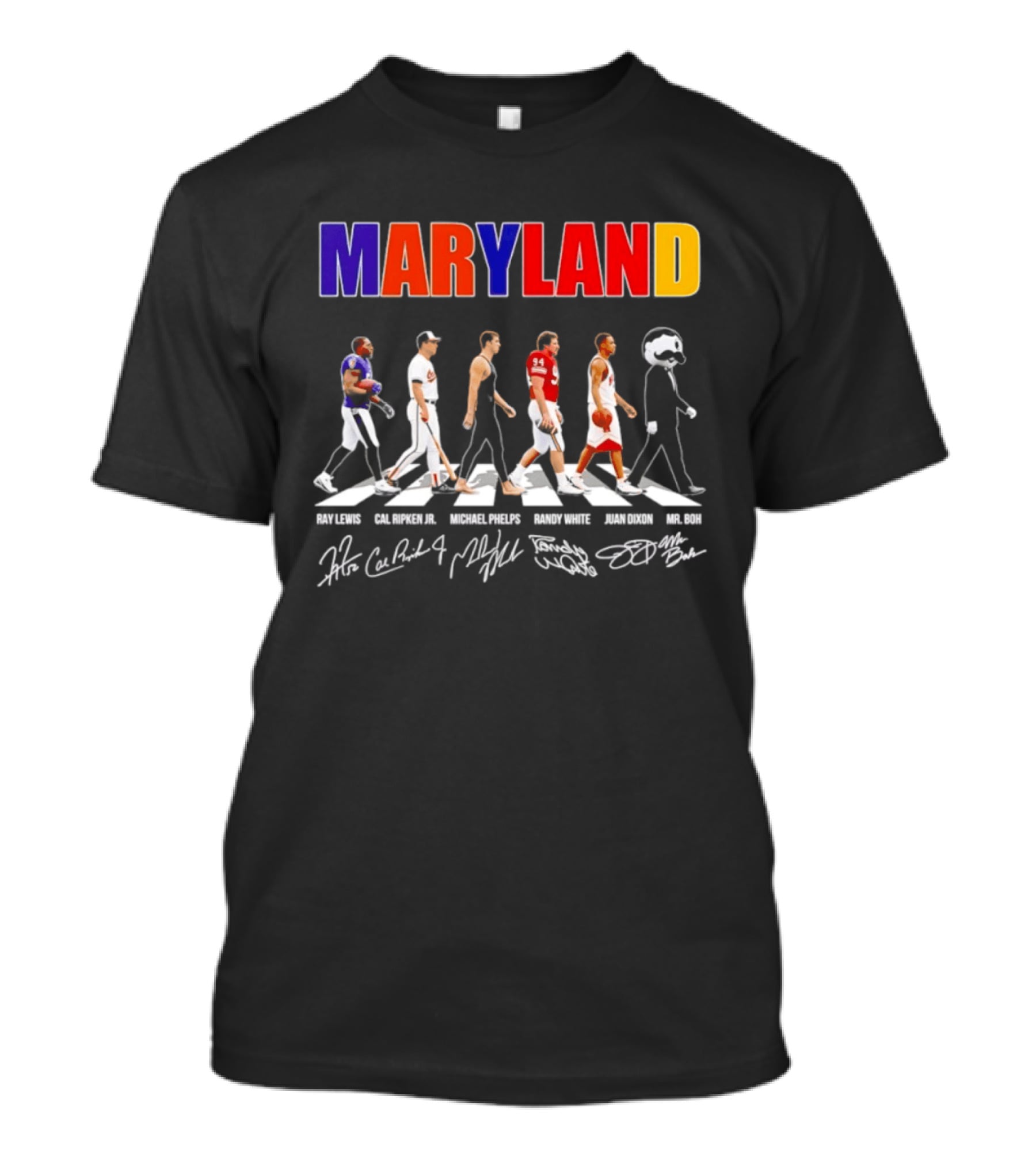 Maryland Ray Lewis Cal Ripken Jr Michael Phelps Randy White Juan Dixon Mr Boh T-Shirt