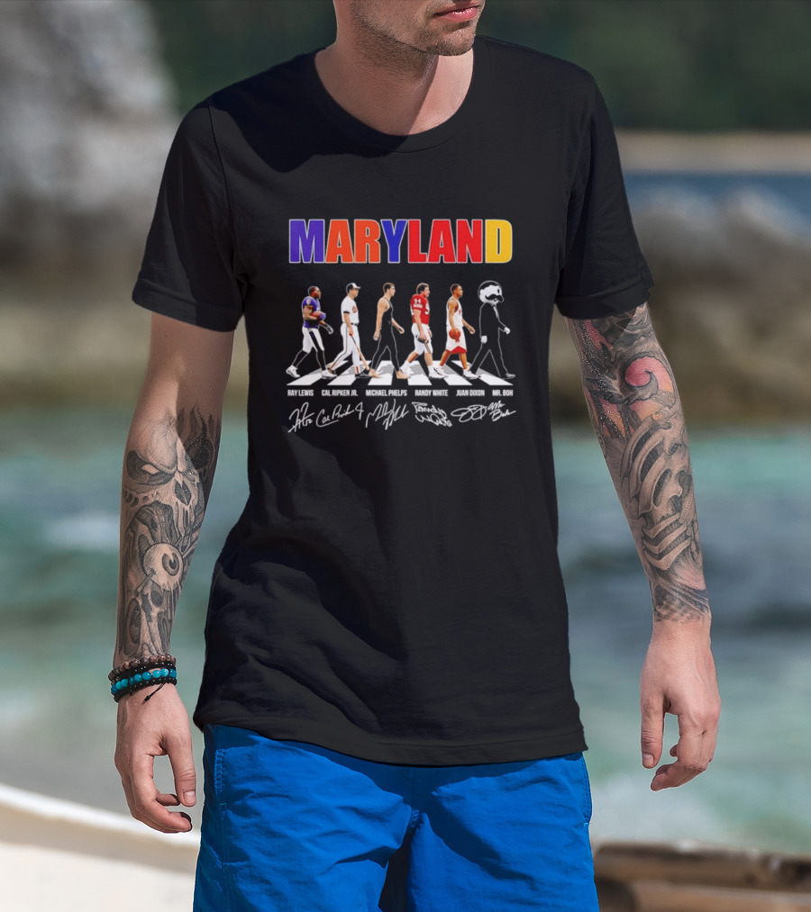 Maryland Ray Lewis Cal Ripken Jr Michael Phelps Randy White Juan Dixon Mr Boh T-Shirt