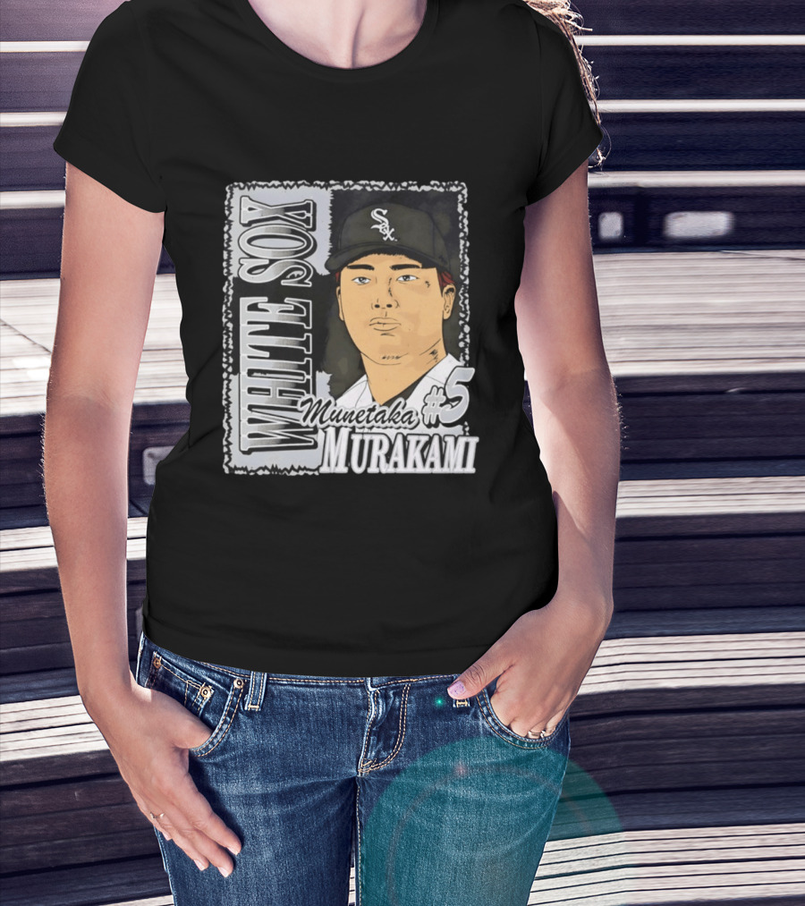 Munetaka Murakami #5 White Sox Baseball T-Shirt