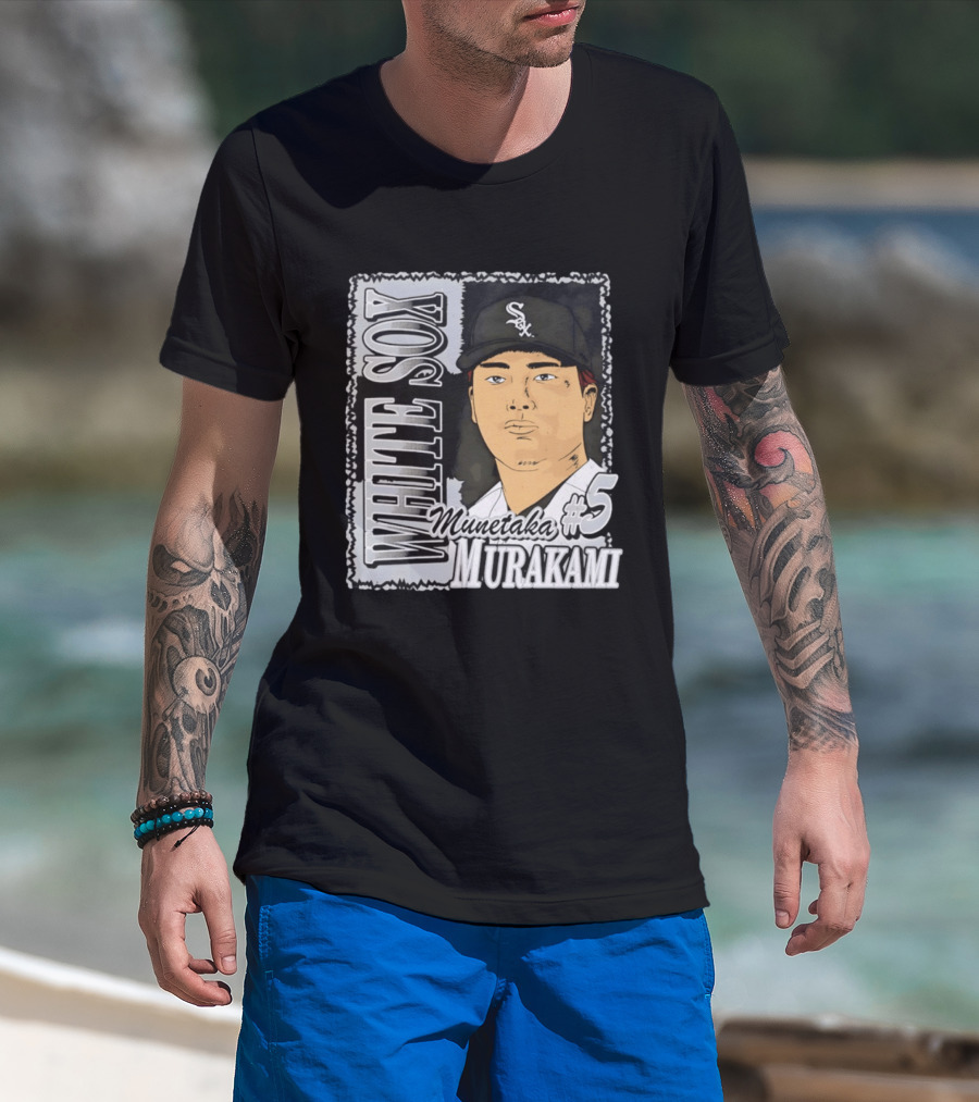 Munetaka Murakami #5 White Sox Baseball T-Shirt