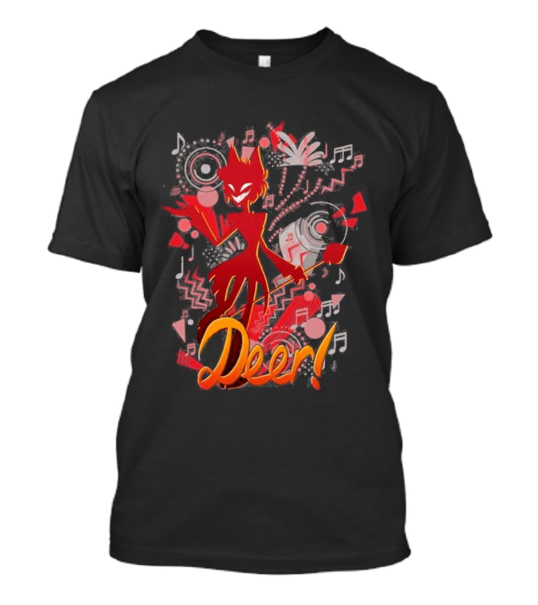 Alastor Hazbin Hotel Deer Music Radio T-Shirt