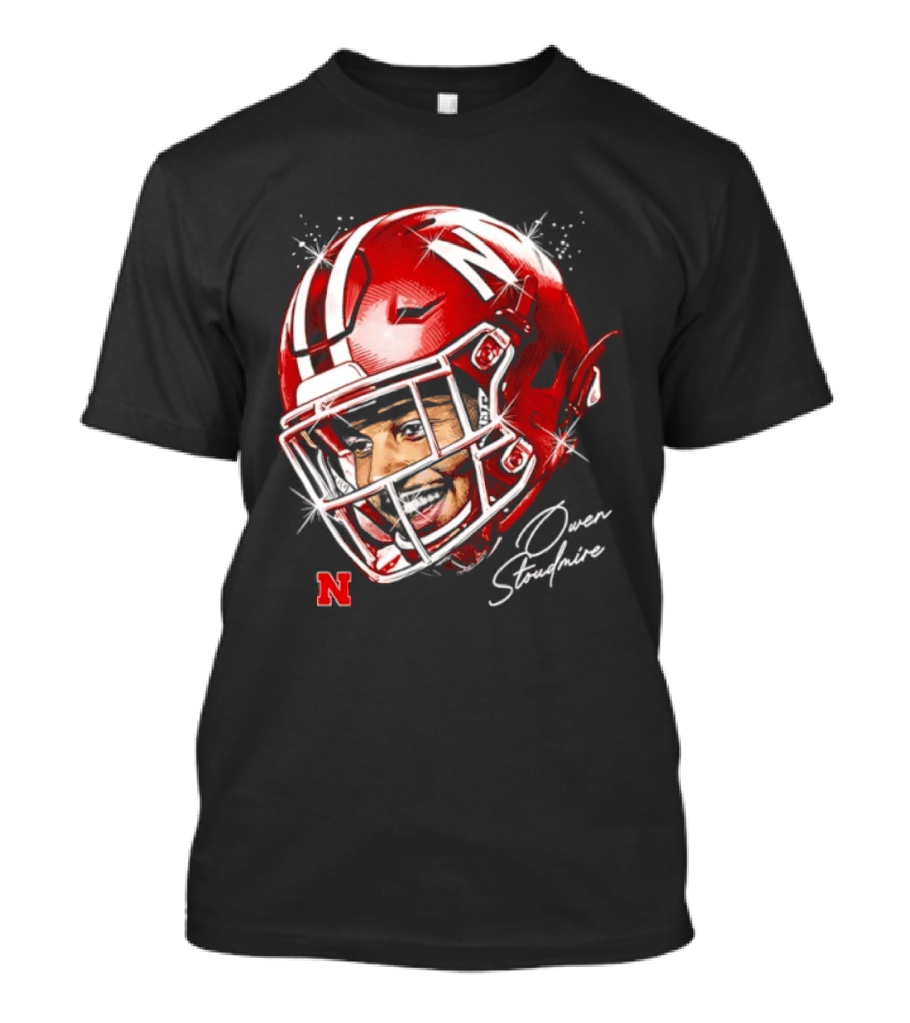 Owen Stoudmire Nebraska Cornhuskers Football Helmet T-Shirt