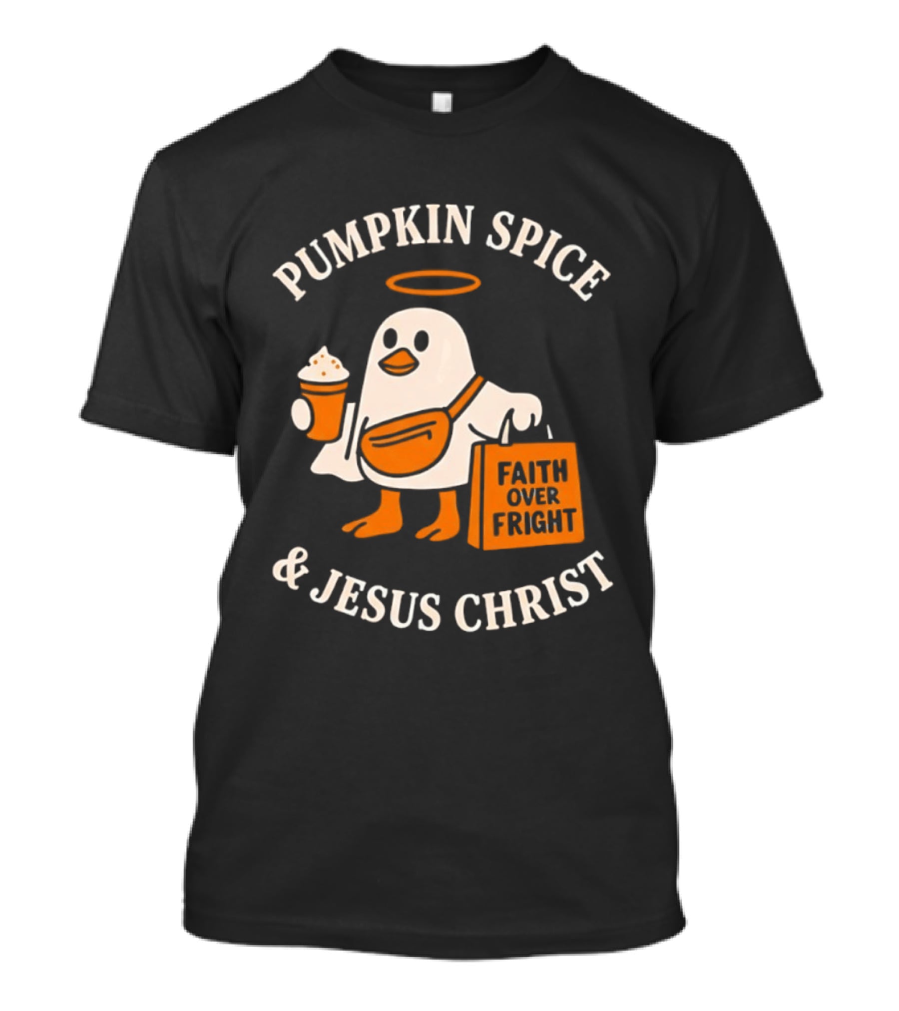 Pumpkin Spice And Jesus Christ Faith Over Fright Halloween 2026 T-Shirt