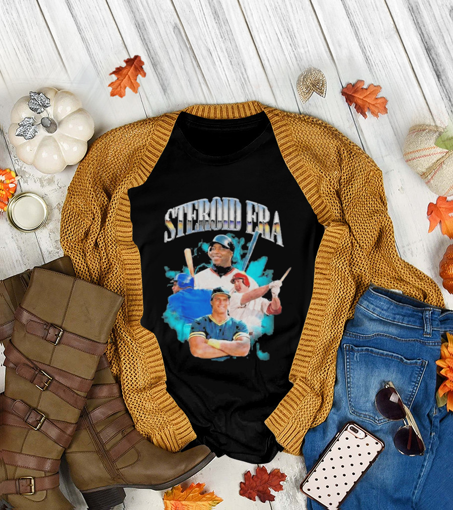 Steroid Era Baseball Players Montage With Bats And Uniforms T-Shirt