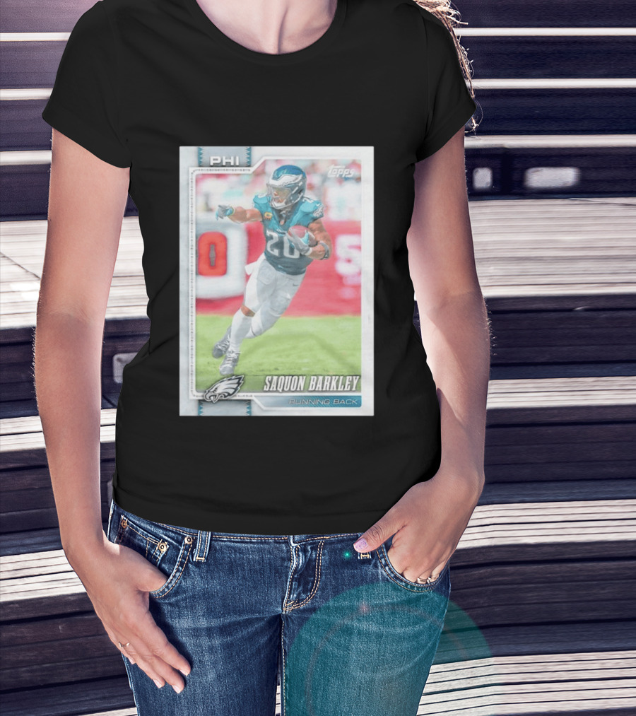 Saquon Barkley Topps Philadelphia Eagles 2026 Running Back Card T-Shirt