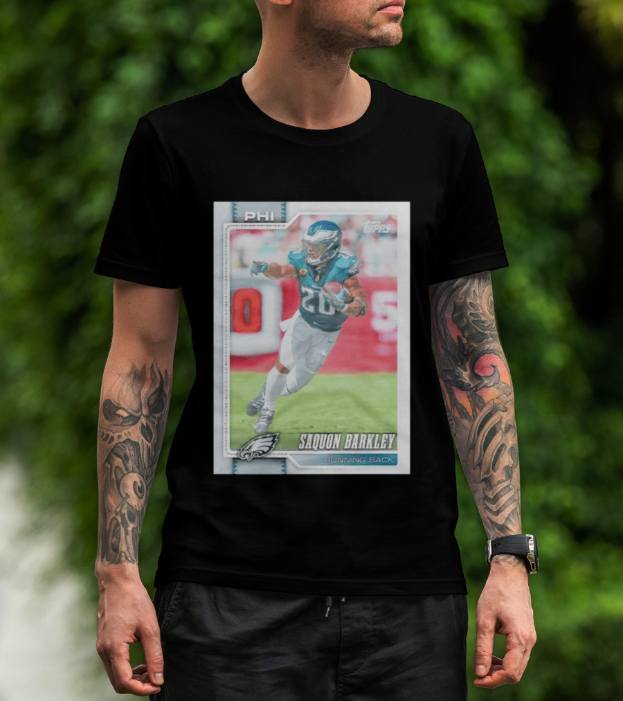 Saquon Barkley Topps Philadelphia Eagles 2026 Running Back Card T-Shirt