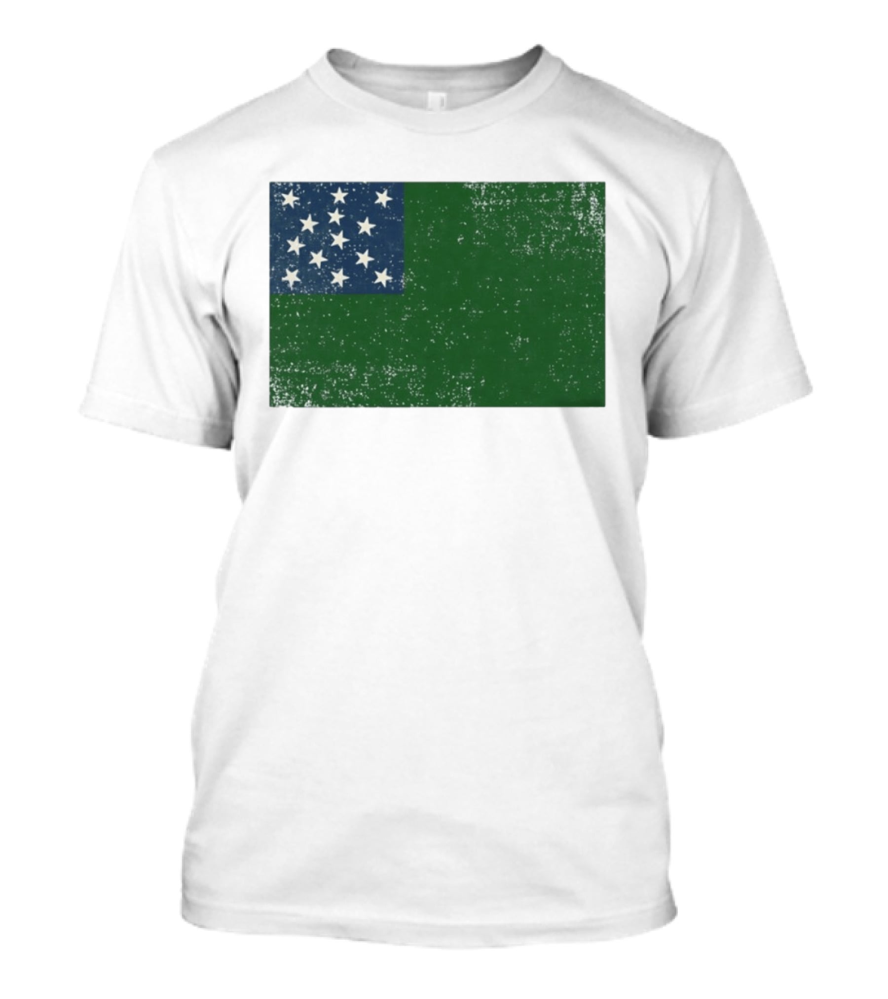 Vermont Historical Green Mountain Boys Flag Distressed T-Shirt