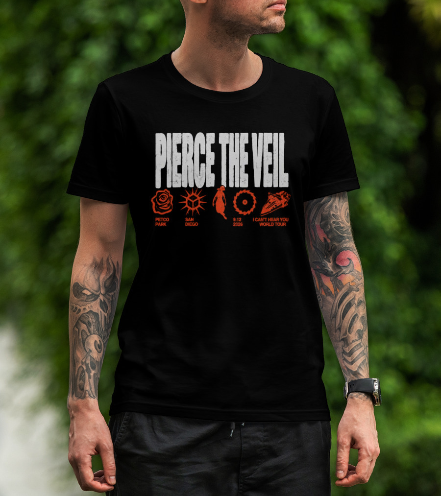 Pierce The Veil San Diego September 12 2026 Symbols Live At Petco Park T-Shirt