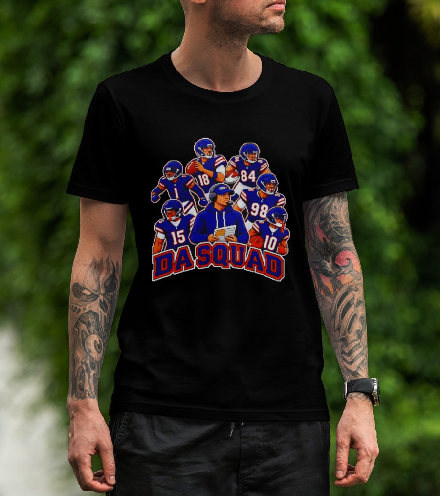 Da Squad Chicago Bear 8bit Game Quarterbacks And Coach Pixel T-Shirt