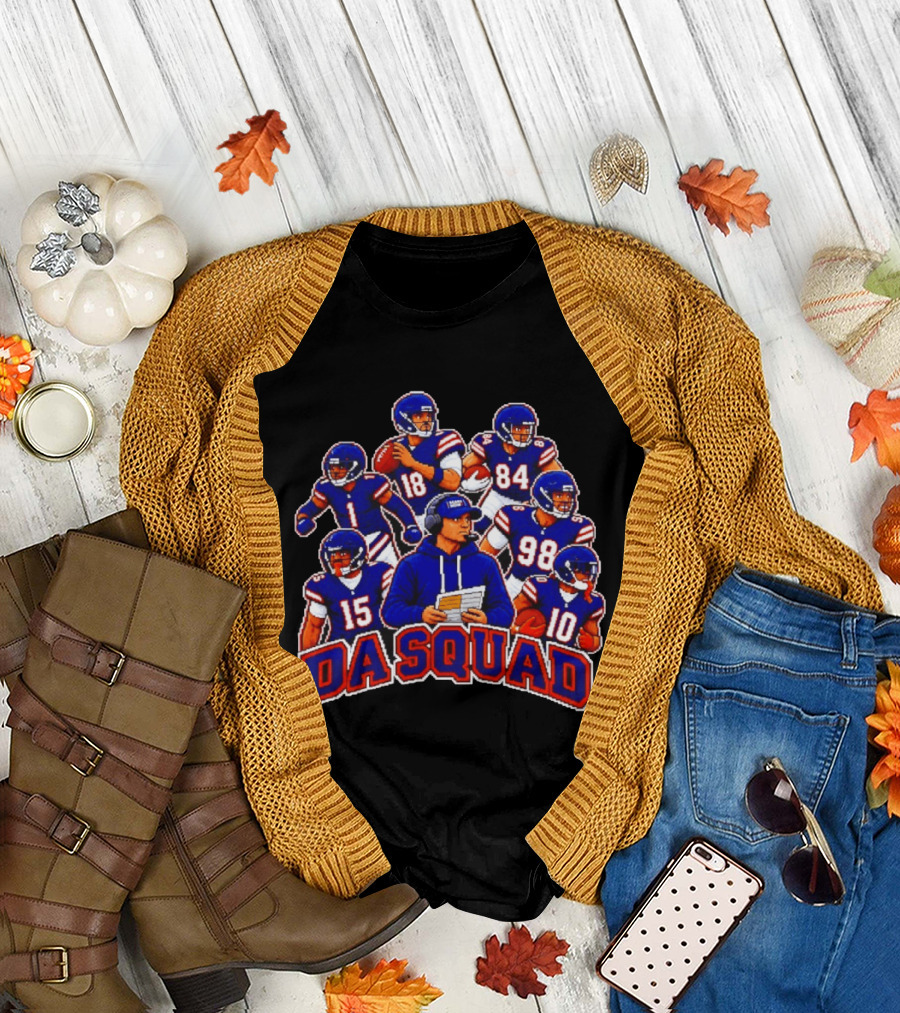 Da Squad Chicago Bear 8bit Game Quarterbacks And Coach Pixel T-Shirt