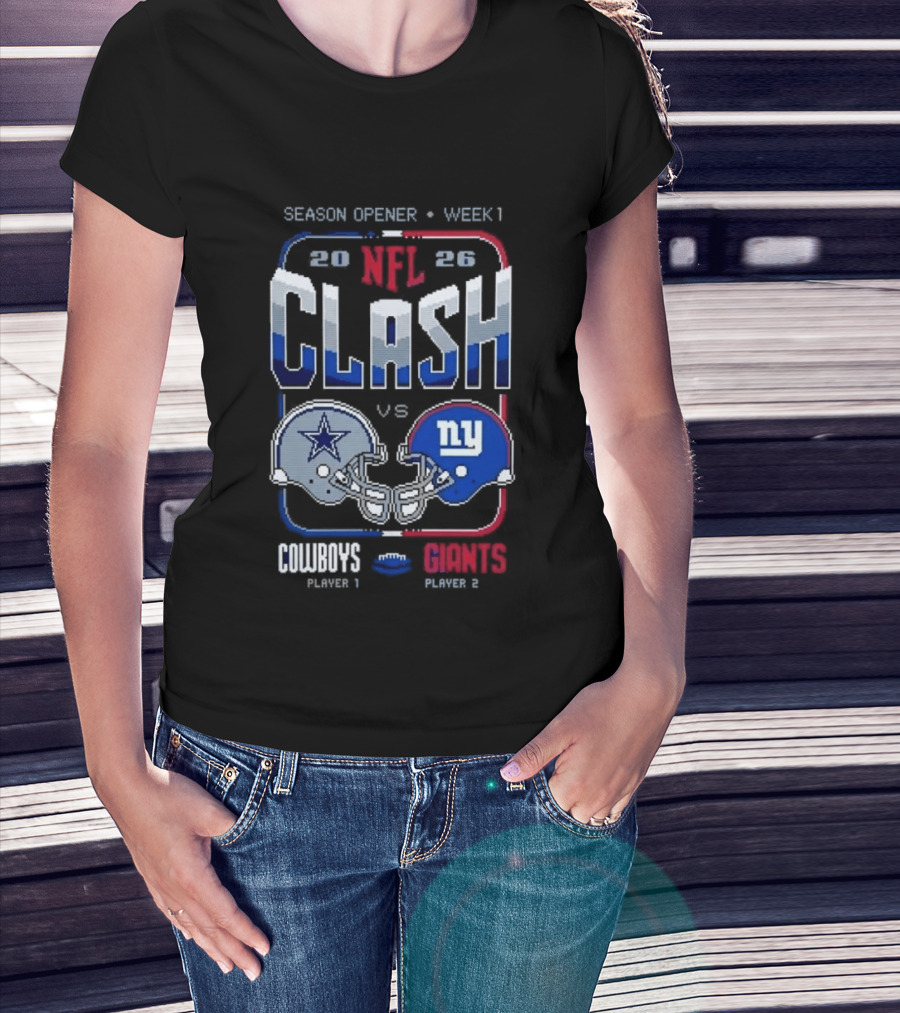 NFL Clash 2026 Cowboys Vs Giants Season Opener Week 1 Matchup T-Shirt