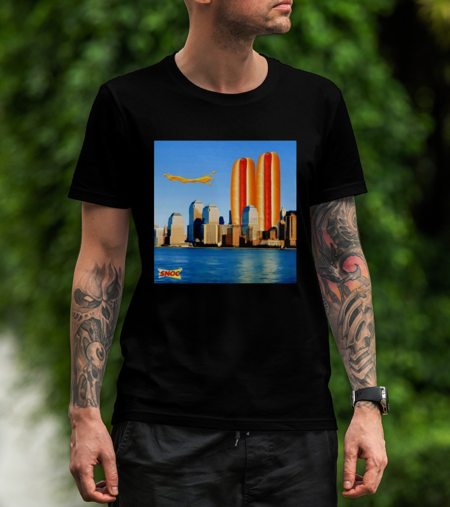 Snoc Hot Dog Twin Towers New York City 911 Event T-Shirt