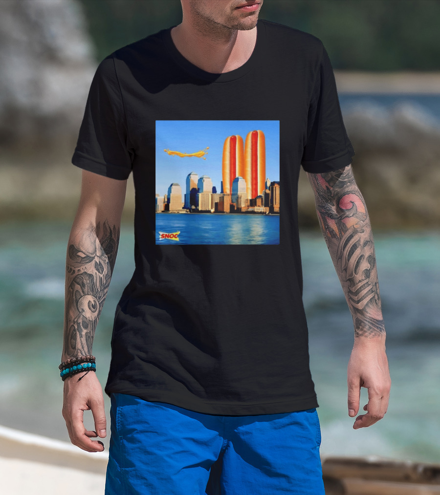 Snoc Hot Dog Twin Towers New York City 911 Event T-Shirt