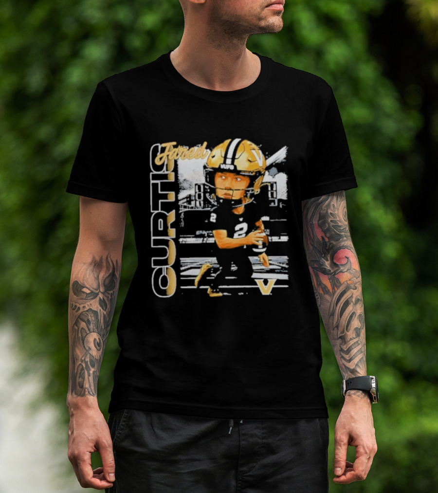 Jared Curtis Vanderbilt Commodores NCAA Football Player T-Shirt