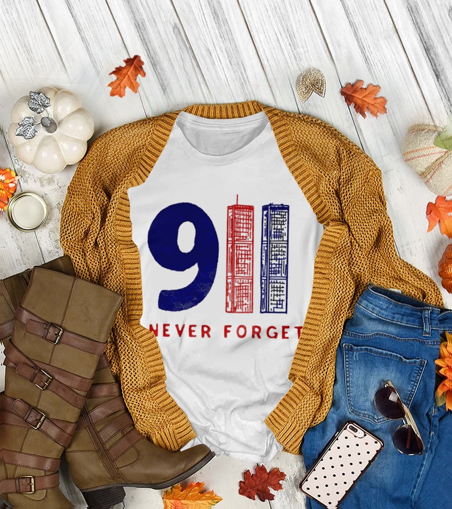 9/11 Never Forget Twin Towers American Patriotism T-Shirt
