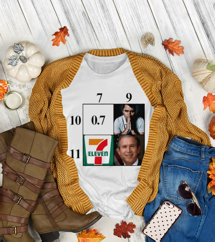 7 Eleven 07 George W. Bush Charlie Kirk Punnett Square 9 10 11 T-Shirt