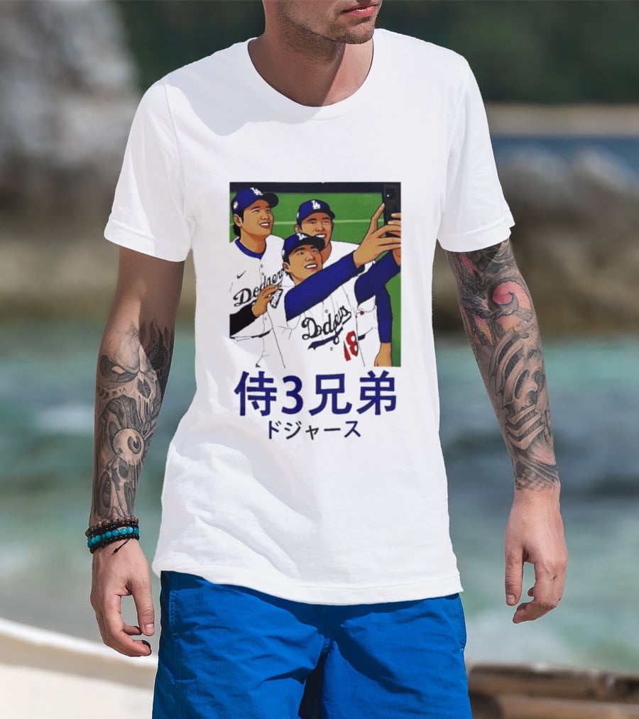 Ohtani Yamamoto Sasaki Dodgers Samurai 3 Brothers T-Shirt