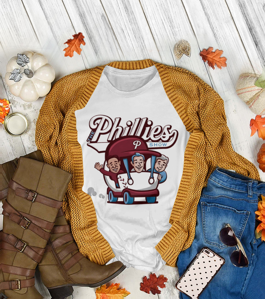 Philadelphia Phillies The Phillies Show Vintage Cartoon Golf Cart T-Shirt